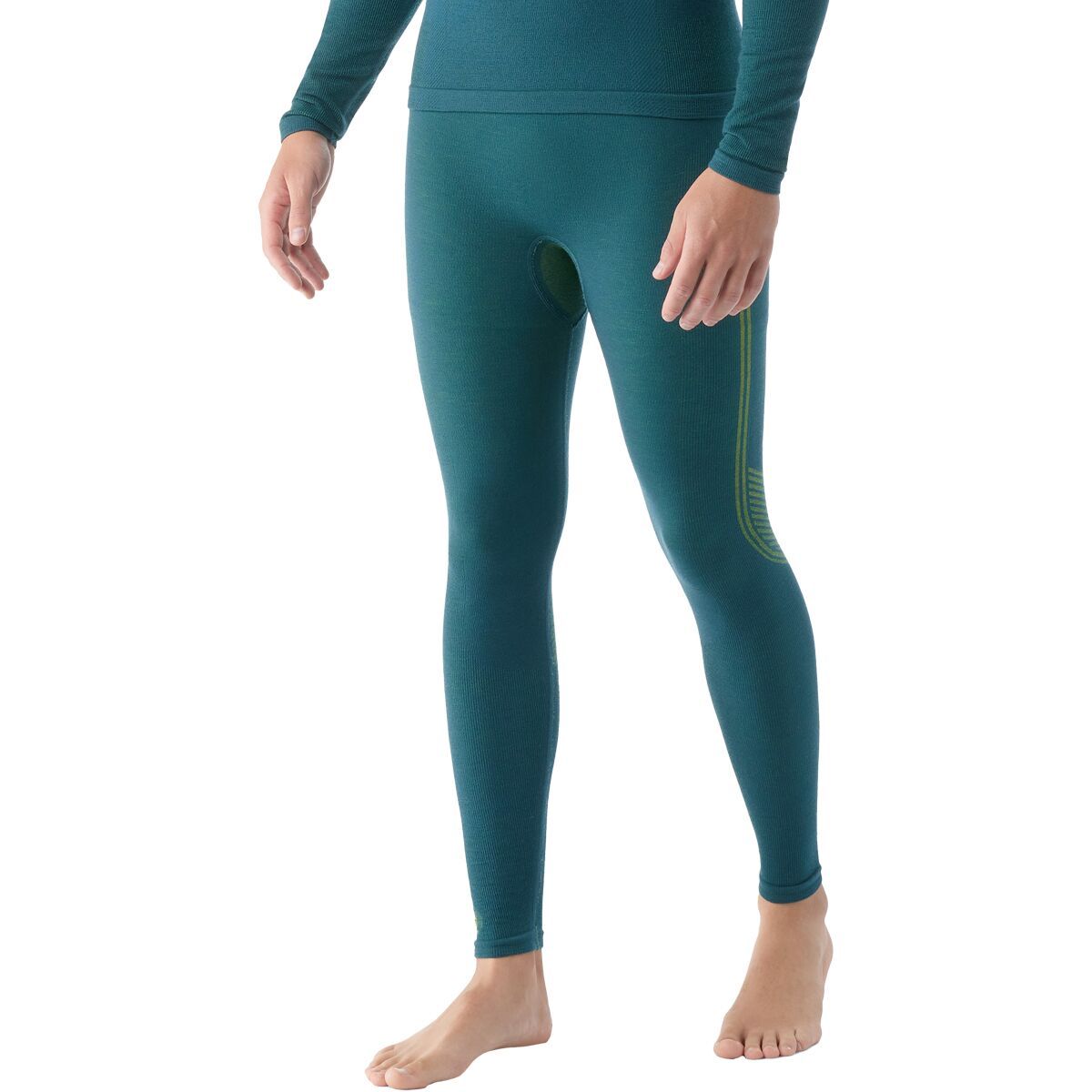 Smartwool Intraknit Active Base Layer Bottom - Men's Twilight Blue/Limeade, S