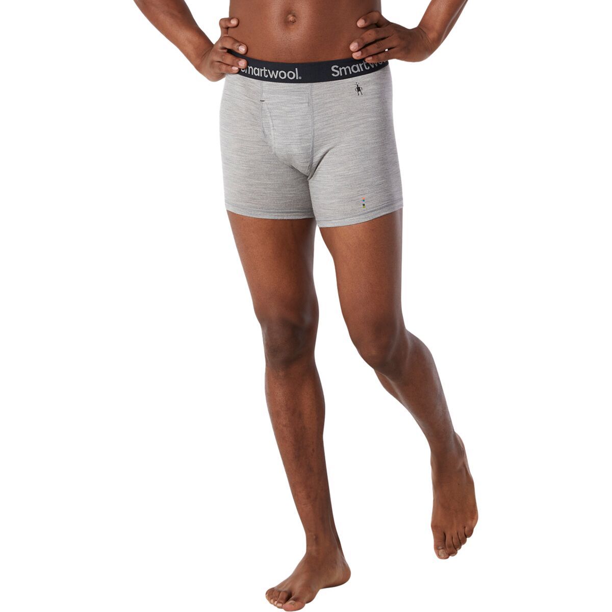 Image of Smartwool Merino Boxer Brief - Men's Light Gray Heather, S