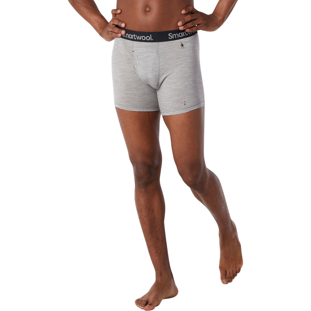 Image of Smartwool Merino Boxer Brief - Men's Light Gray Heather, L