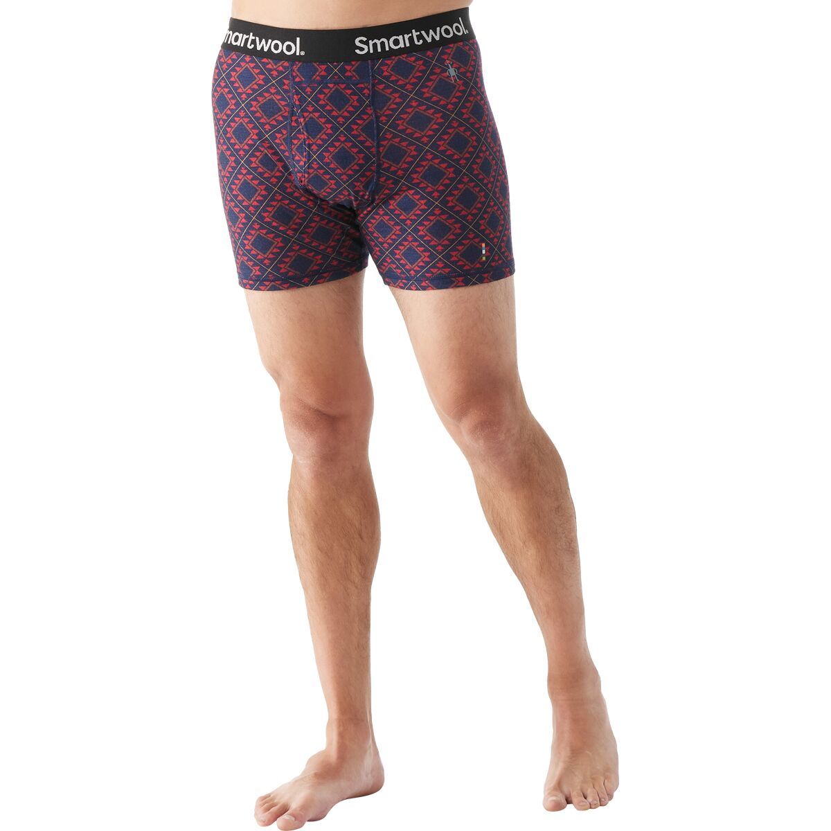 Smartwool Merino Print Boxer Brief - Men's Scarlet Red, M