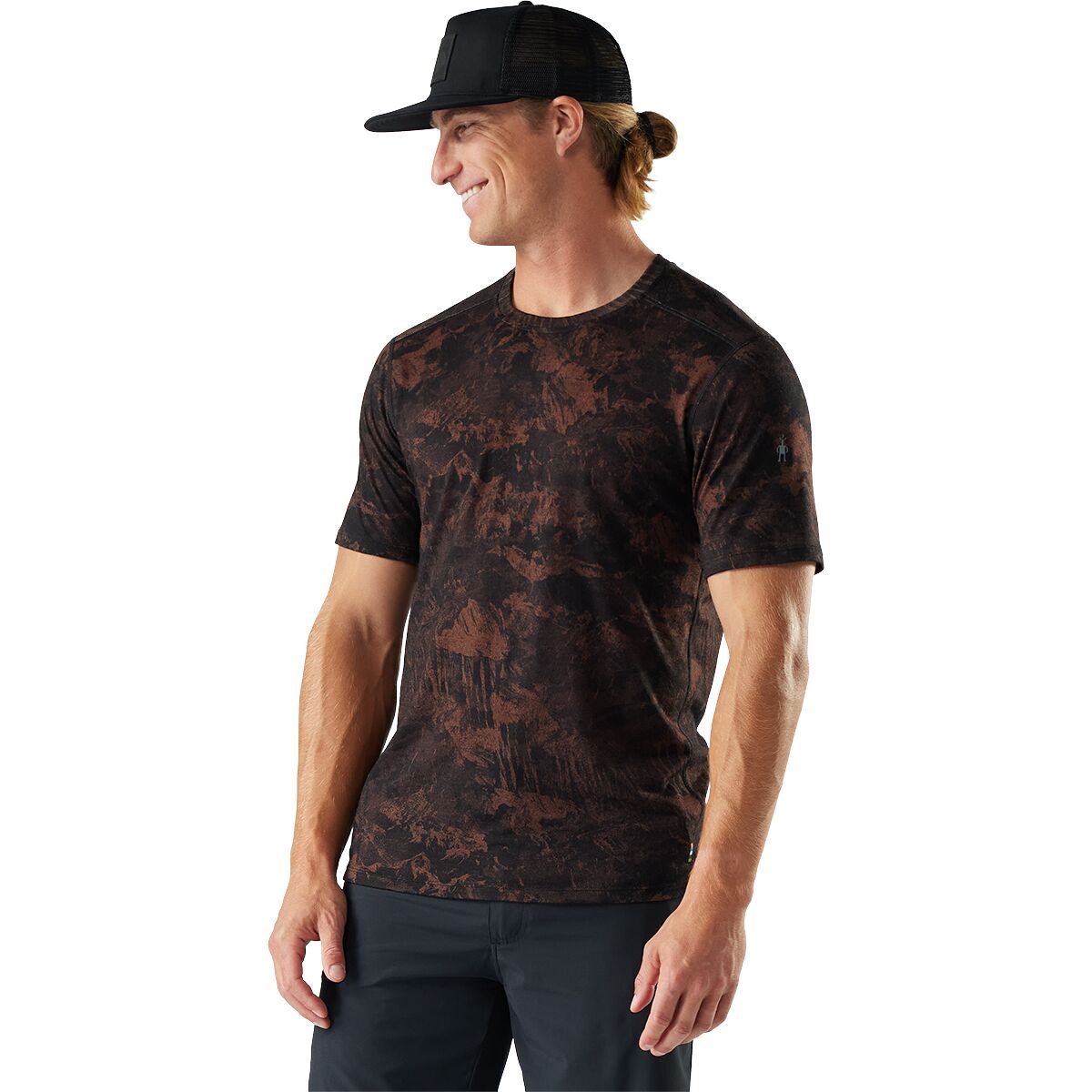 Image of Smartwool Merino Short-Sleeve T-Shirt - Men's Sable Brown Mountain, M