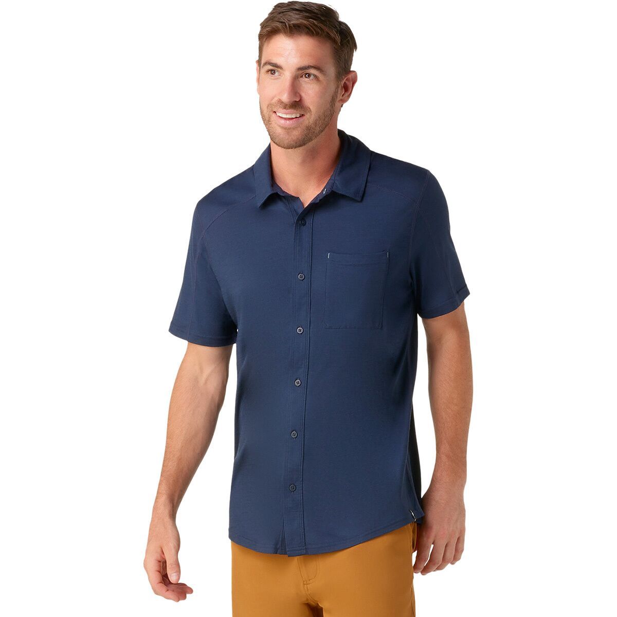 Smartwool Short-Sleeve Button Down Shirt - Men's Deep Navy, L