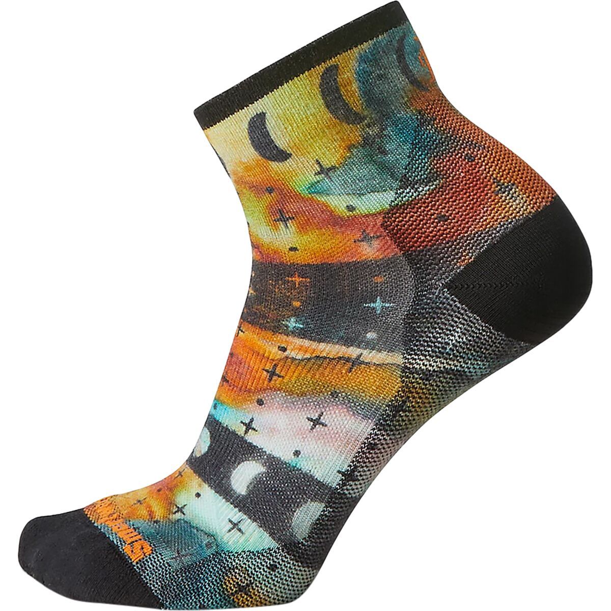 Smartwool Bike Zero Cushion Celestial Print Ankle Socks - Women's Multi Color, L