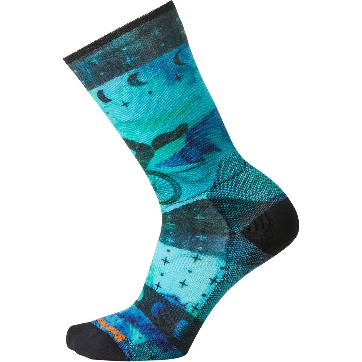 Smartwool Bike Zero Cushion Celestial Print Crew Socks - Women's Capri, S