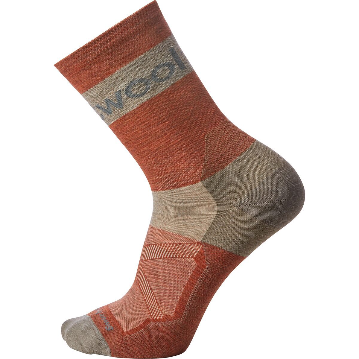 Smartwool Bike Zero Cushion Stripe Crew Sock Picante, L