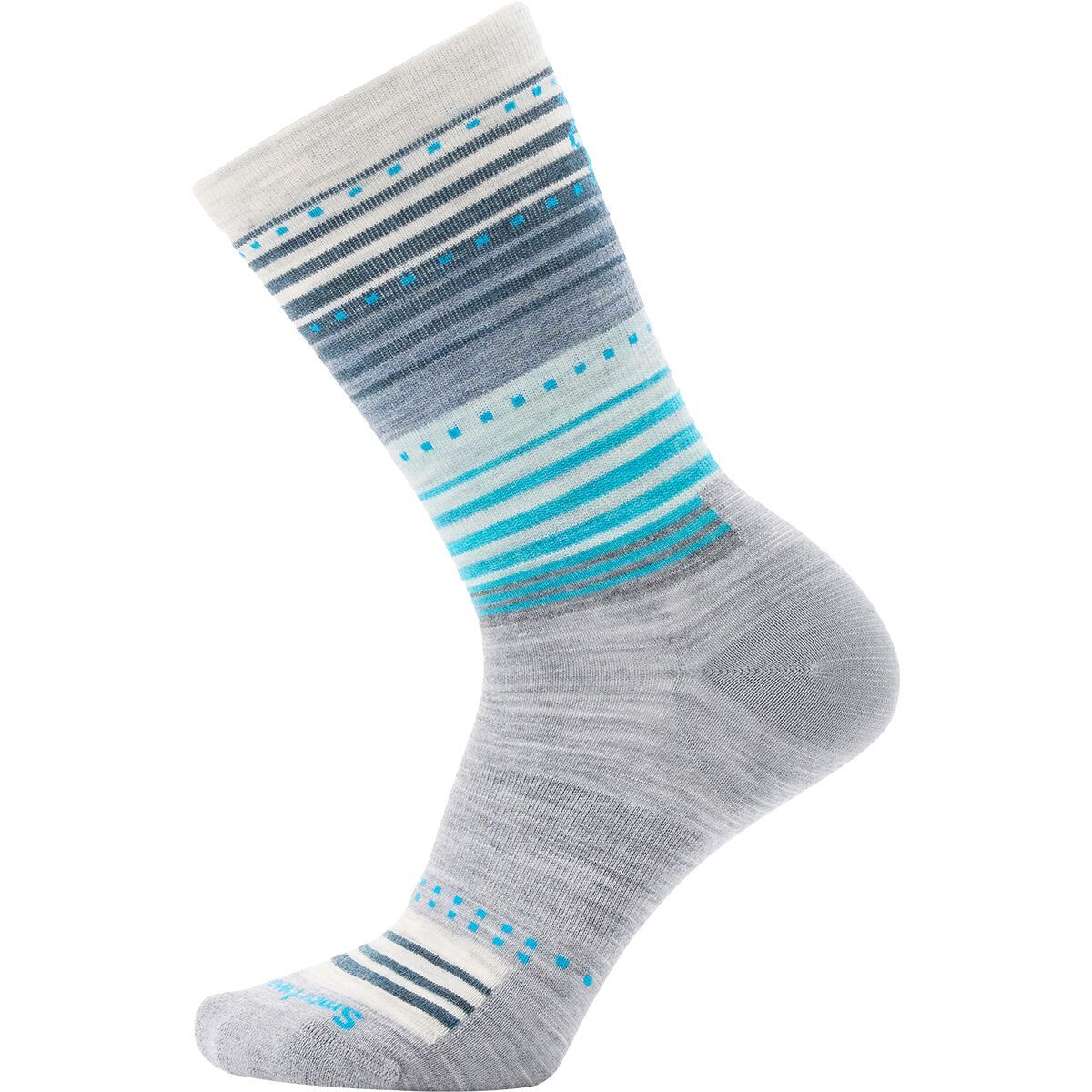 Image of Smartwool Everyday Stitch Stripe Crew Light Gray, L