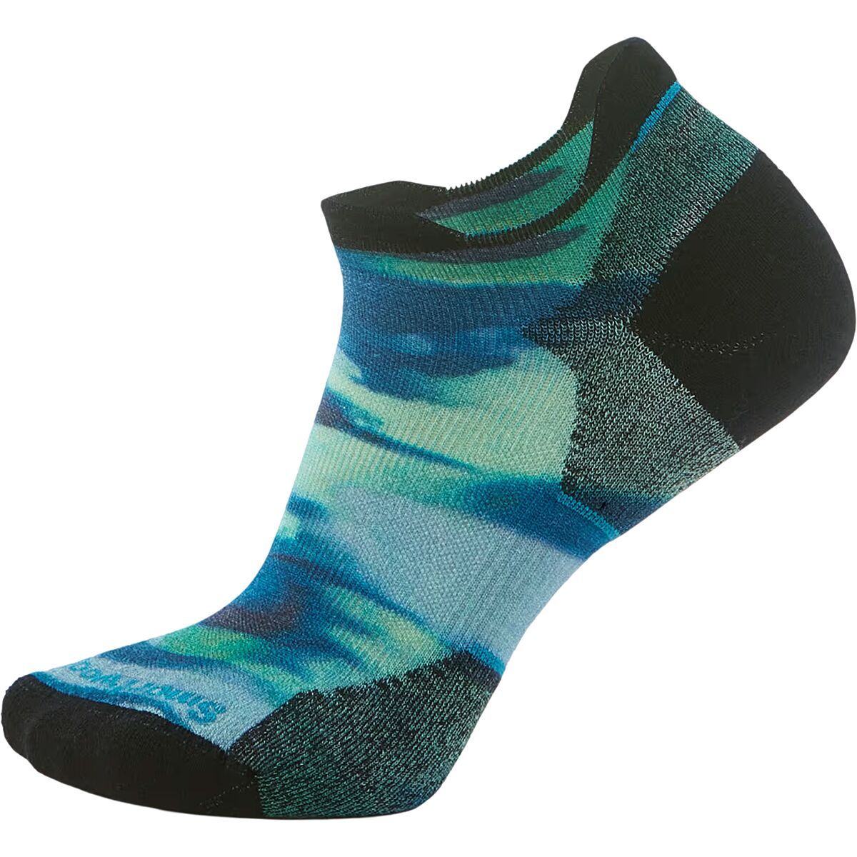 Image of Smartwool Run Targeted Cushion Brushed Print Low Ankle Sock - Women's Frosty Green, S