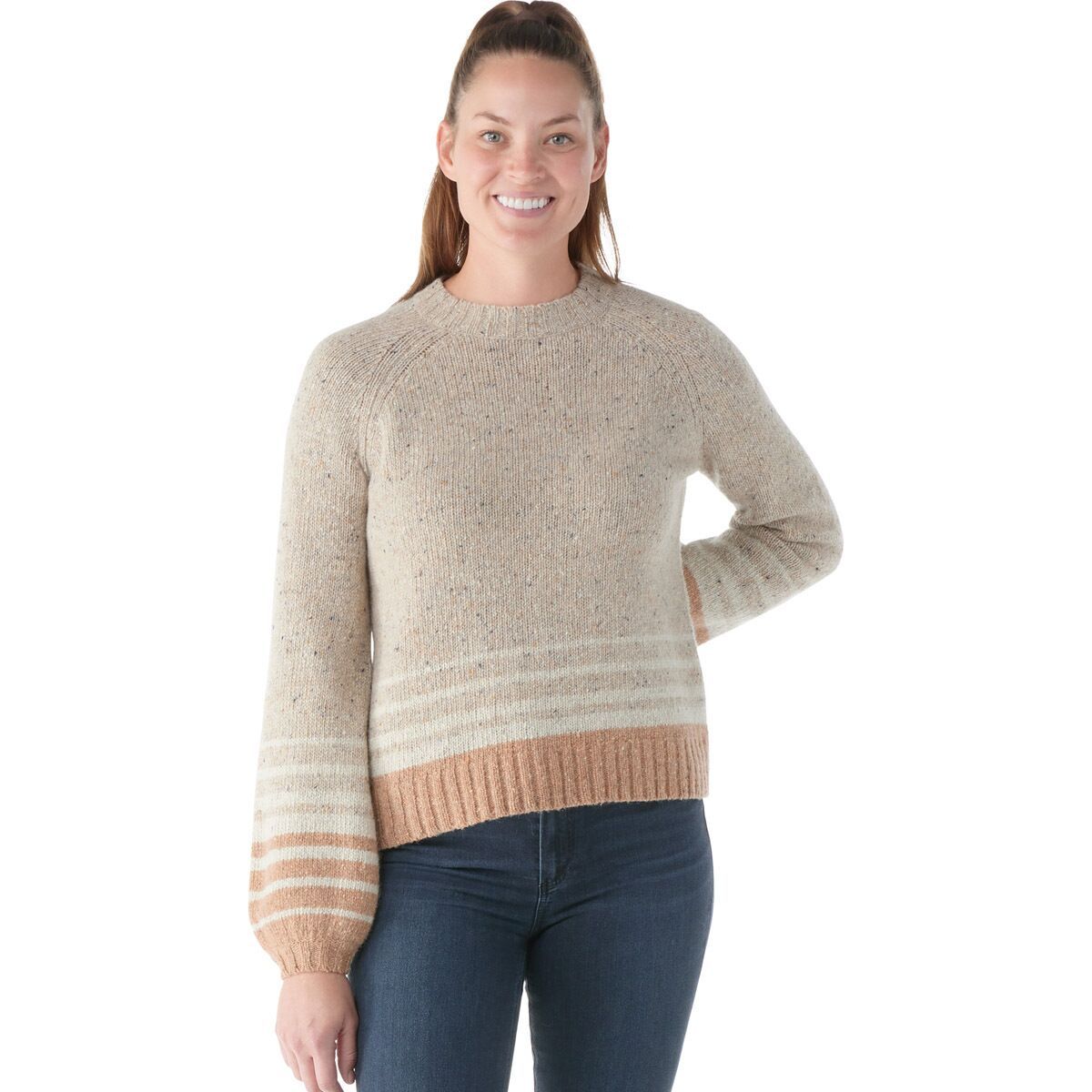 Smartwool Cozy Lodge Ombre Sweater - Women's Oat Heather, L