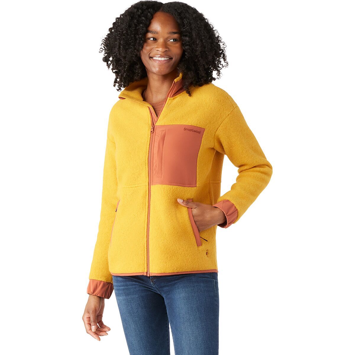 Smartwool Hudson Trail Fleece Jacket - Women's Honey Gold, L