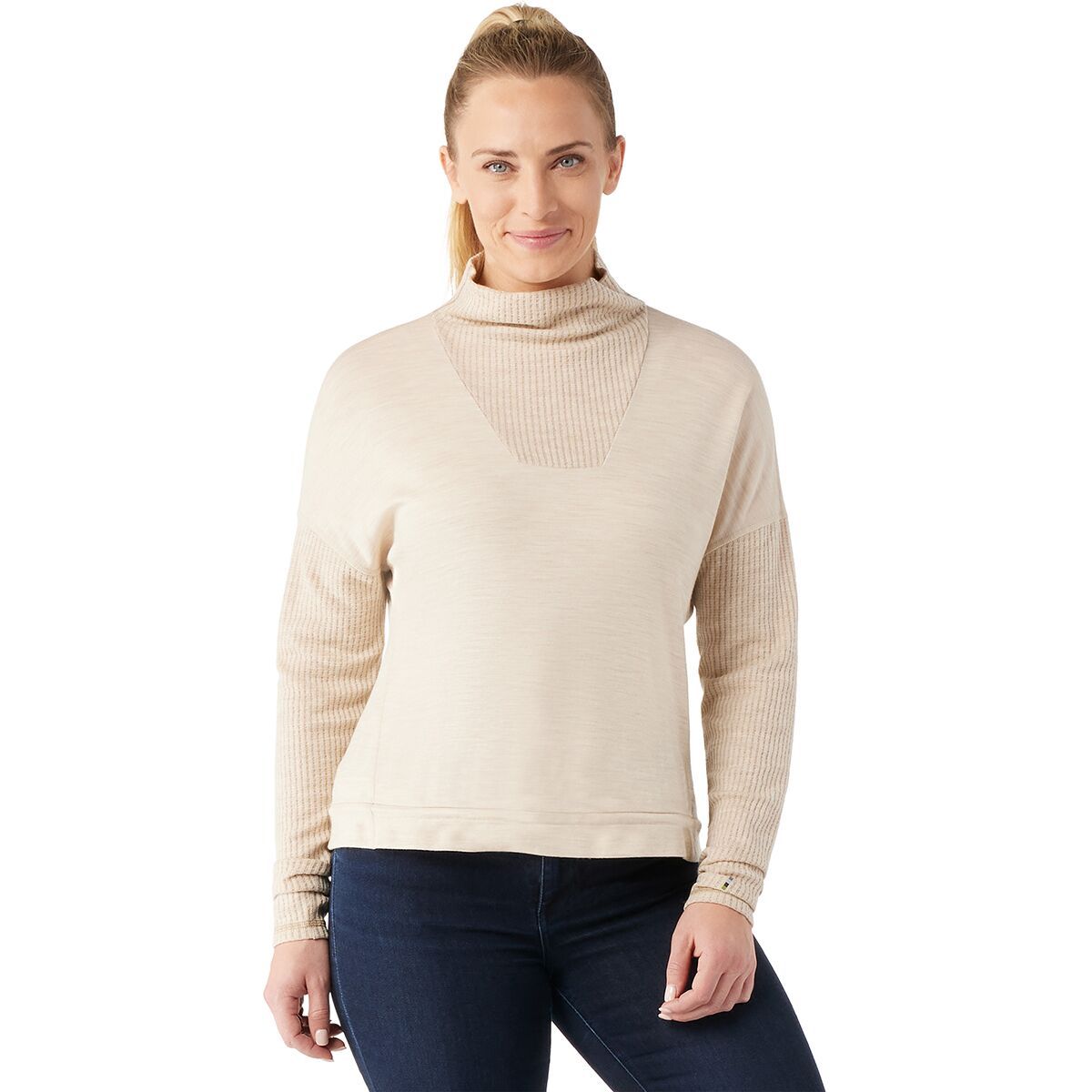 Smartwool Thermal Merino Rib Top - Women's Toasted Coconut Heather, S