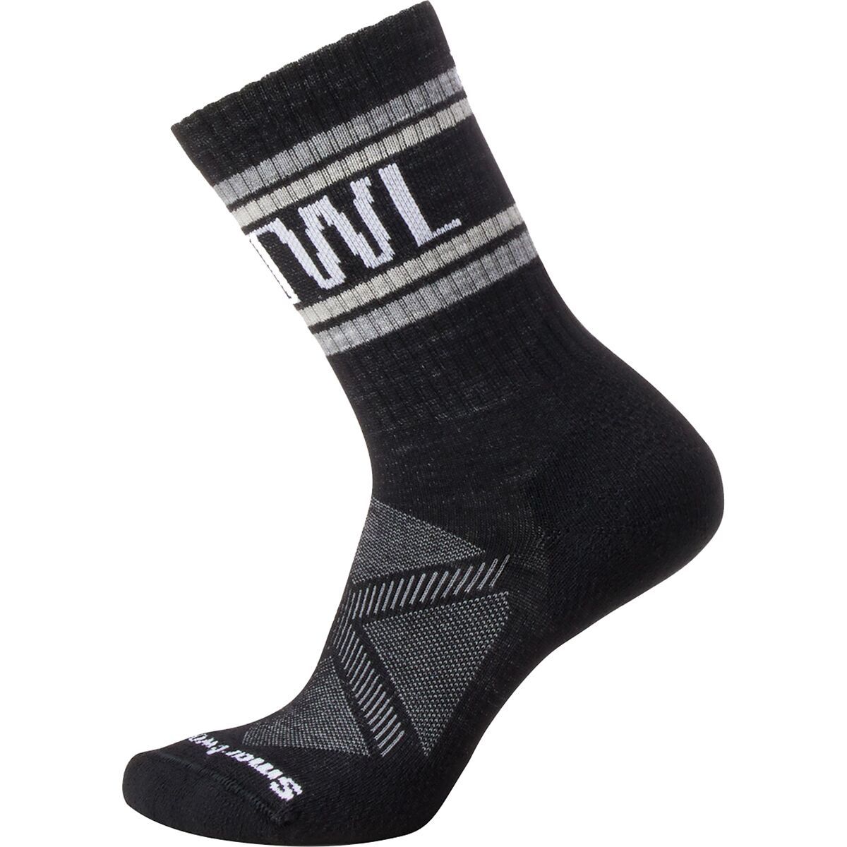 Smartwool Athletic SMRTWL Retro Stripe Crew Sock Black, S