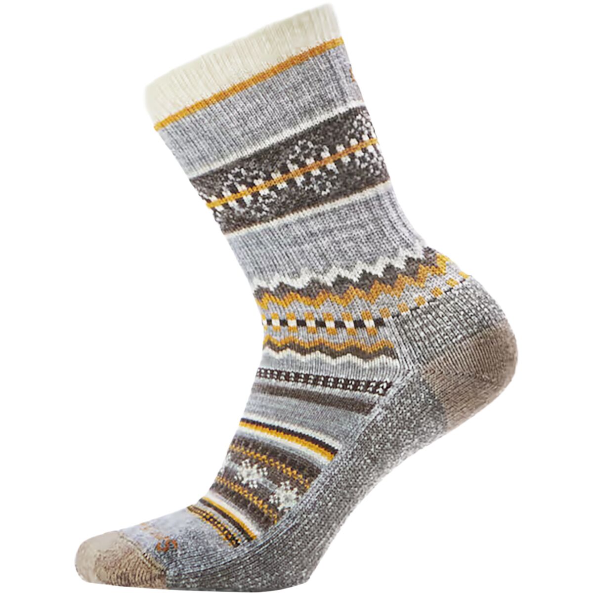 Image of Smartwool Everyday Snowed In Sweater Crew Sock Light Gray, M