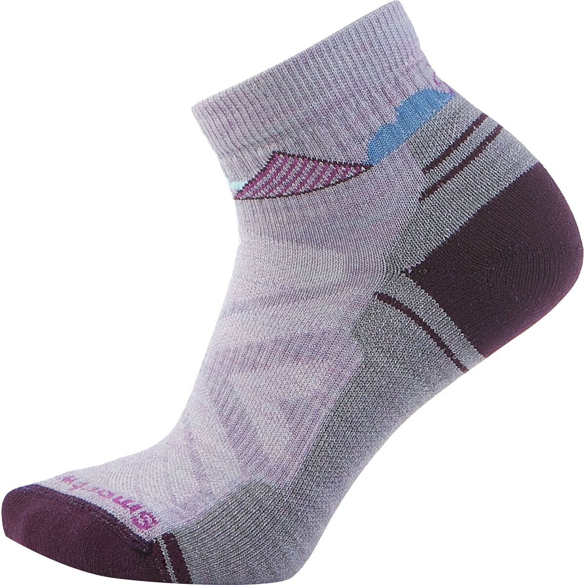 Smartwool Smartwool Hike Light Cushion Clear Canyon Pattern Ankle Sock - Women's Purple Eclipse, S