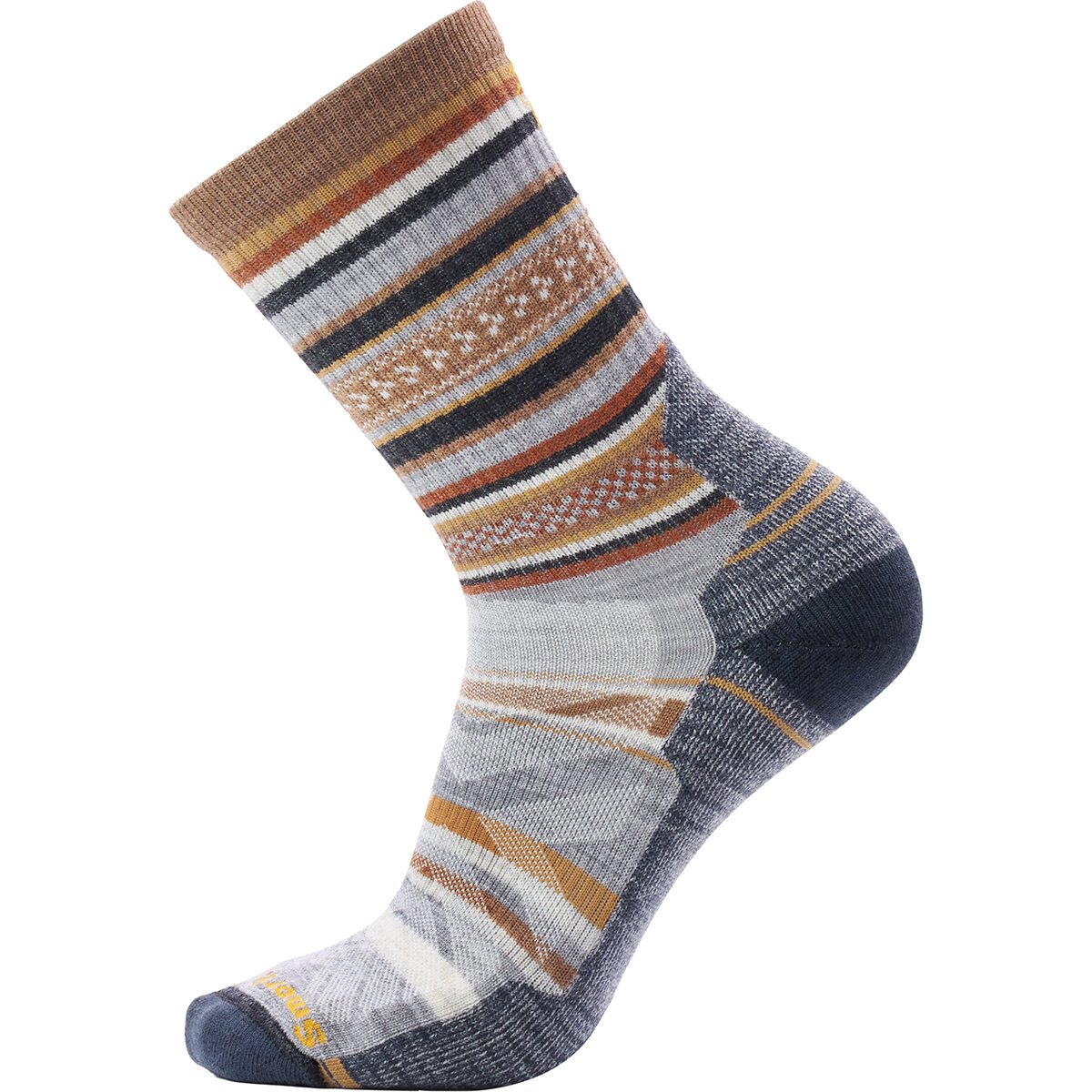 Image of Smartwool Hike Light Cushion Panorama Crew Sock Light Gray, M