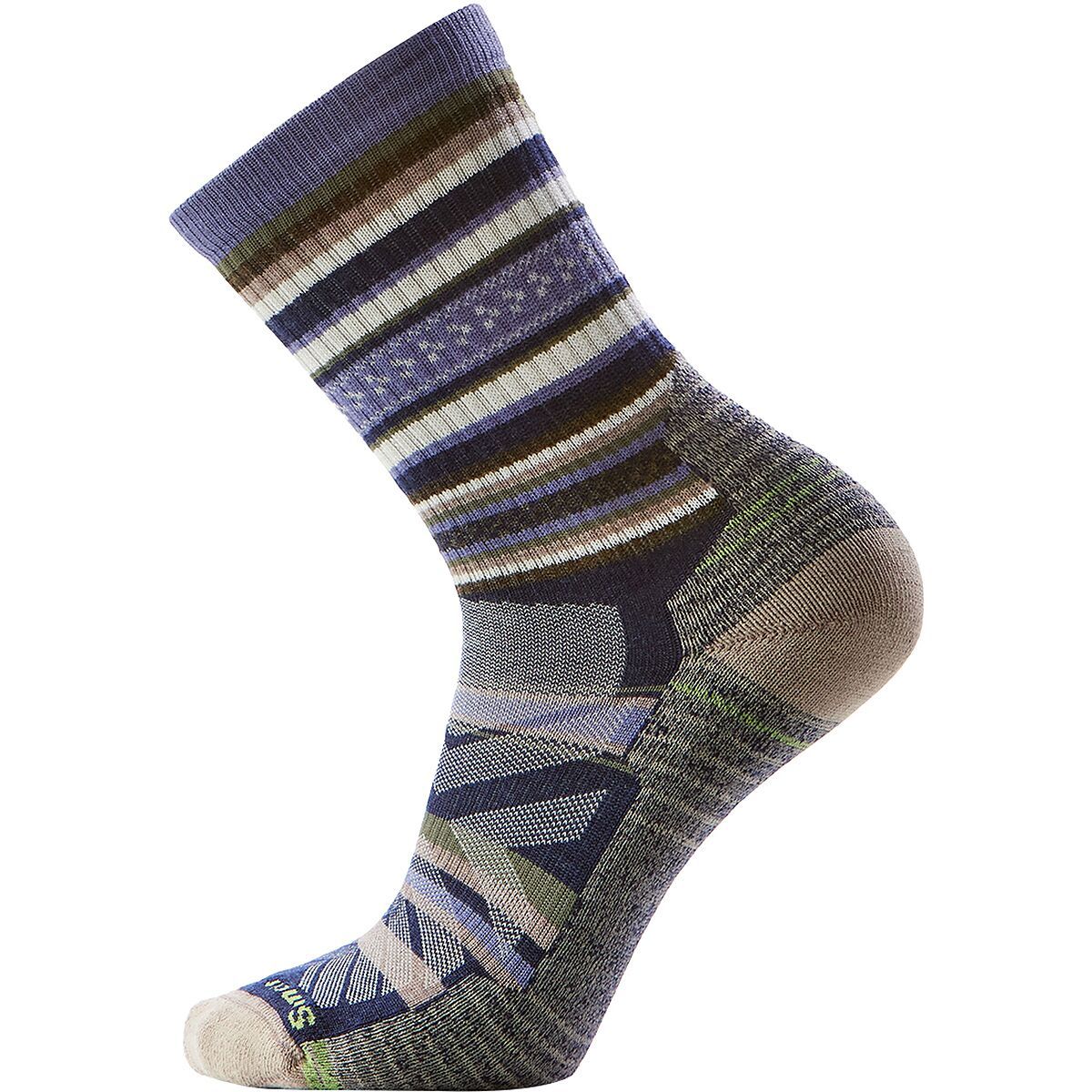 Image of Smartwool Hike Light Cushion Panorama Crew Sock Nightfall Blue, XL