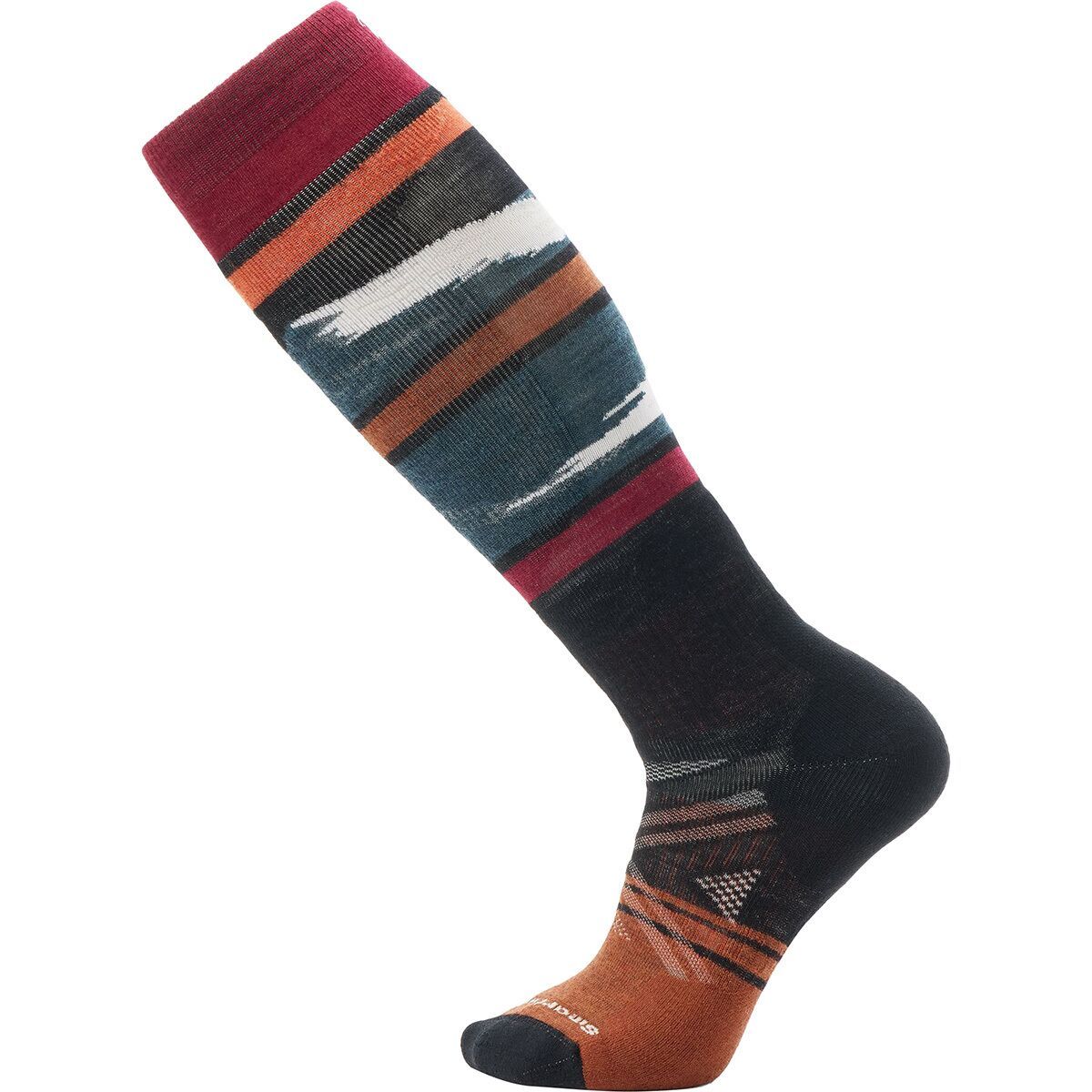 Smartwool Ski Full Cushion Midnight Ski Pattern OTC Sock Black