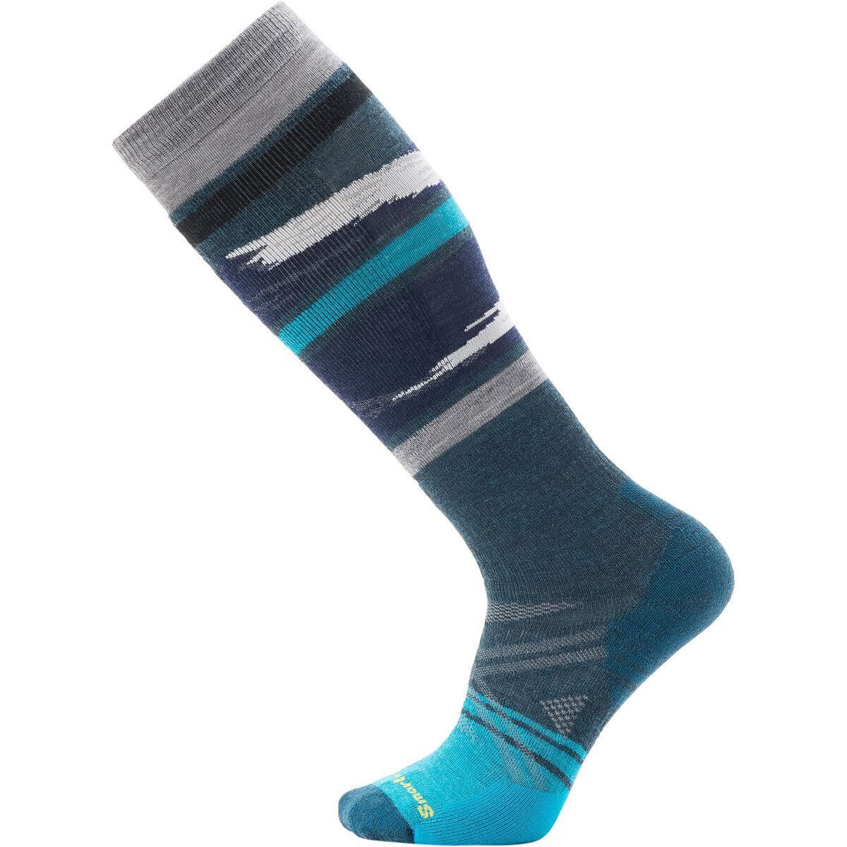 Smartwool Ski Full Cushion Midnight Ski Pattern OTC Sock Twilight Blue