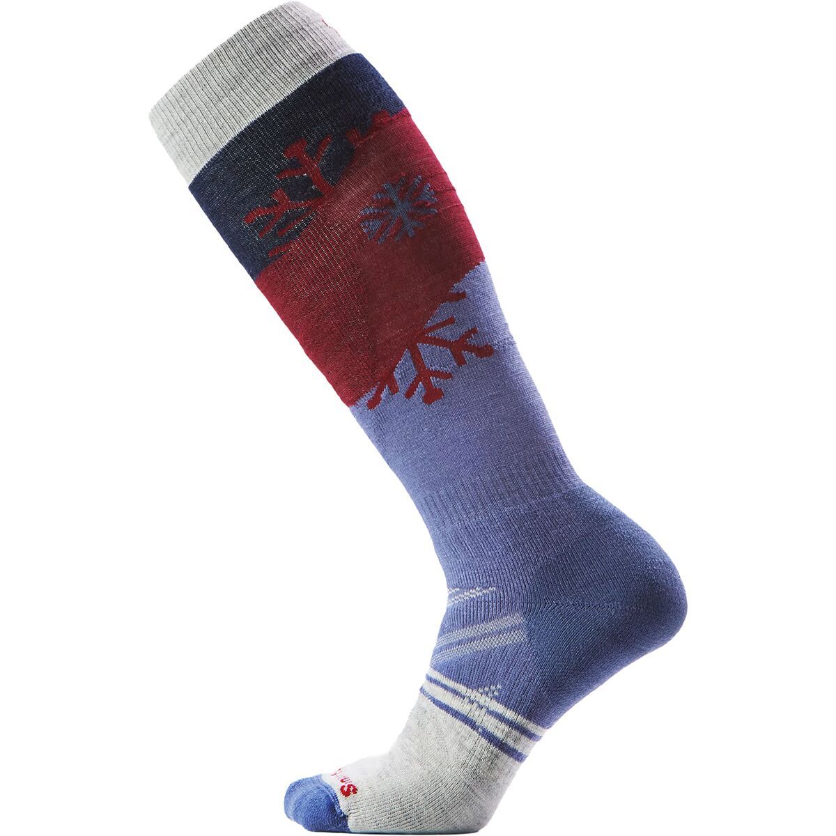 Image of Smartwool Ski Full Cushion Snowpocalypse Pattern OTC Sock - Women's Nightfall Blue, L