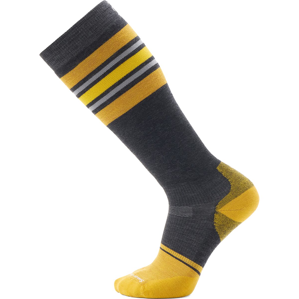 Image of Smartwool Snowboard Targeted Cushion Stripe Extra Stretch OTC Sock Charcoal, XXL