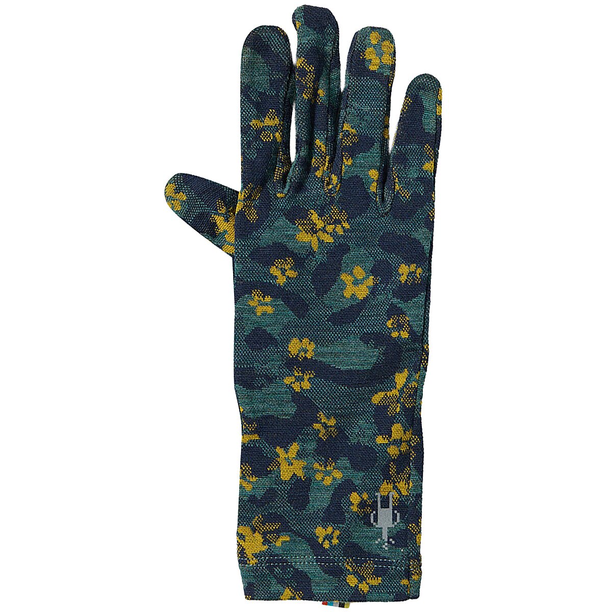 Image of Smartwool Thermal Merino Glove Dark Teal Wild Blossom, XL