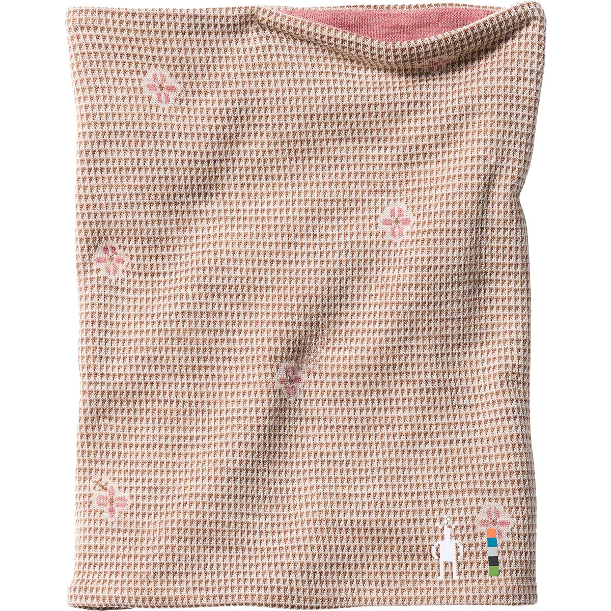 Image of Smartwool Thermal Merino Reversible Neck Gaiter Almond Mini Meadow, One Size