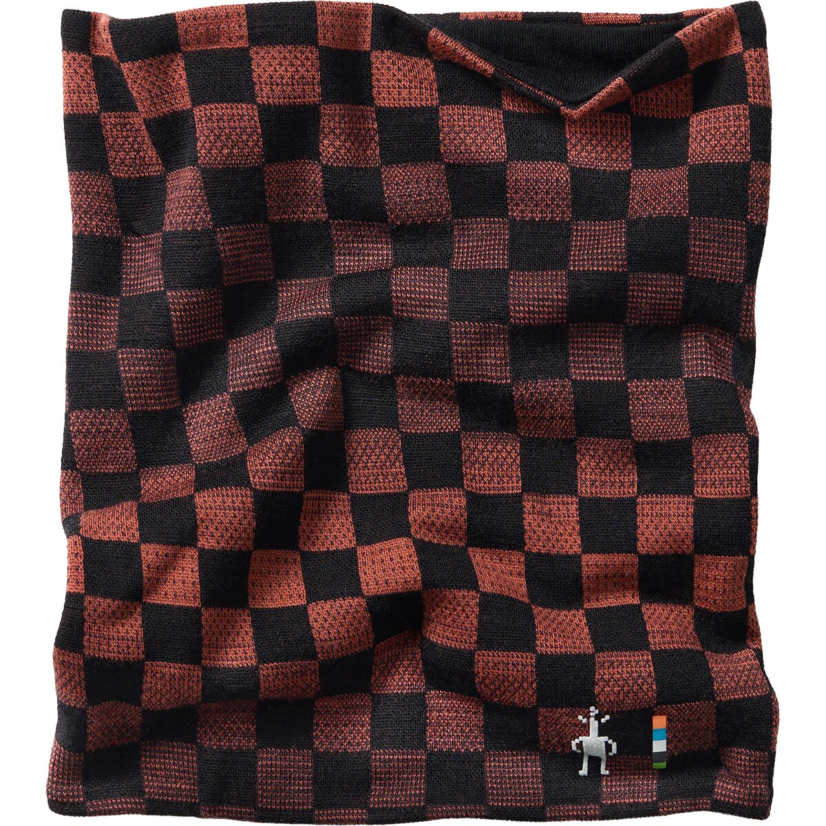Image of Smartwool Thermal Merino Reversible Neck Gaiter Burnt Sienna Check, One Size