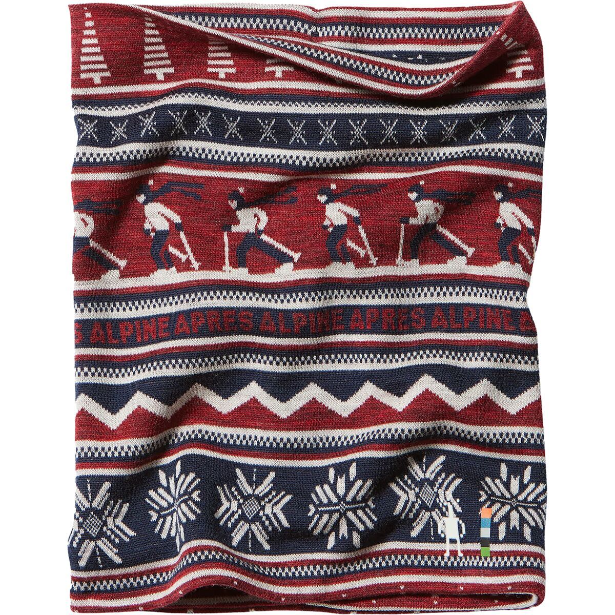 Image of Smartwool Thermal Merino Reversible Neck Gaiter Currant Alpine Apres, One Size