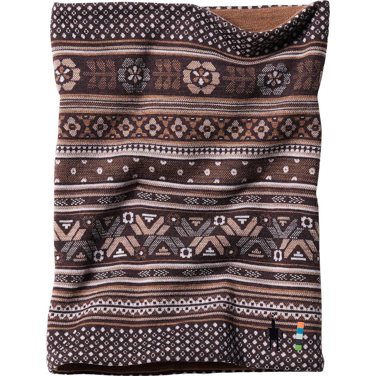 Image of Smartwool Thermal Merino Reversible Neck Gaiter Mocha Fair Isle Fun, One Size