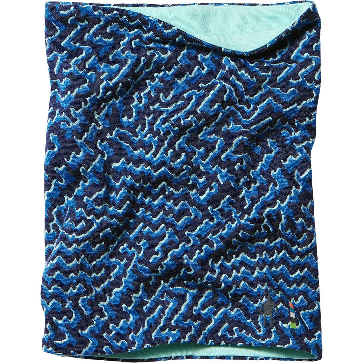 Image of Smartwool Thermal Merino Reversible Neck Gaiter Pacific Blue Retro Line, One Size