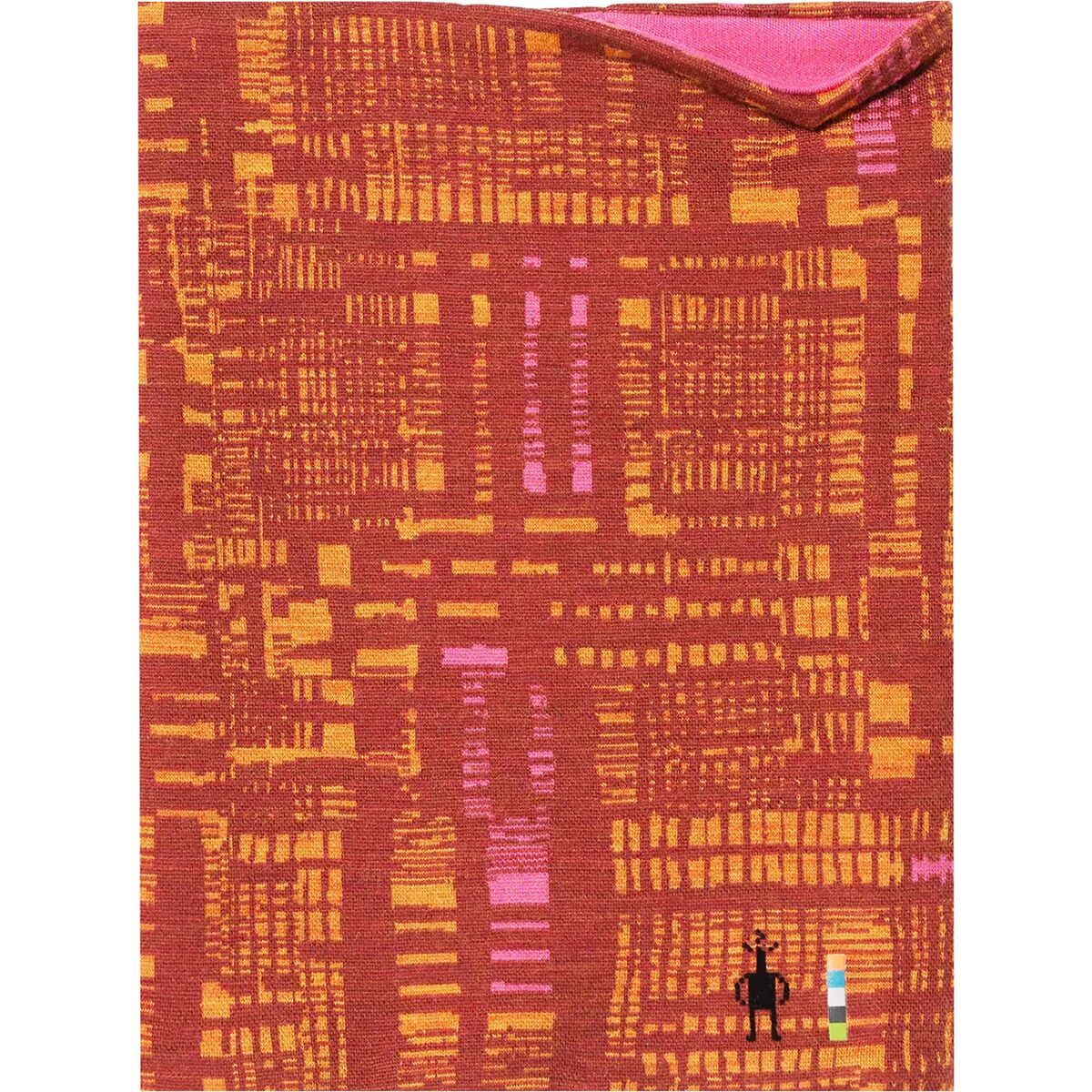 Smartwool Thermal Merino Reversible Neck Gaiter Pecan Brown Digi Plaid, One Size