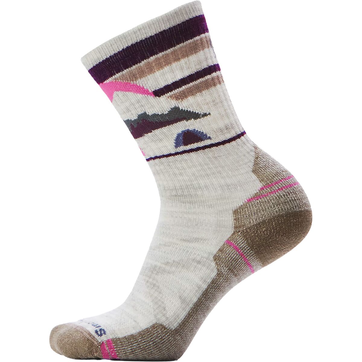 Image of Smartwool Hike Light Cushion Mountain Moon Crew Sock - Women's Ash, L