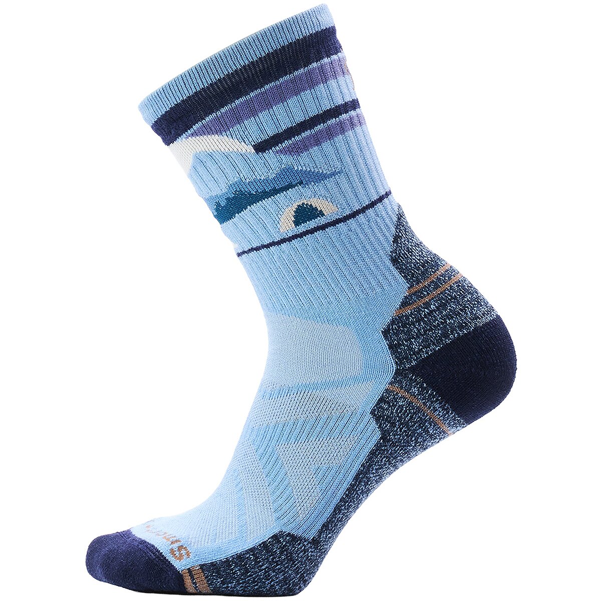 Image of Smartwool Hike Light Cushion Mountain Moon Crew Sock - Women's Serene Blue, S