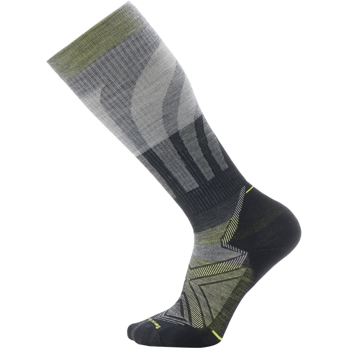 Smartwool Run Targeted Cushion Compression OTC Sock - Men's Medium Gray, M