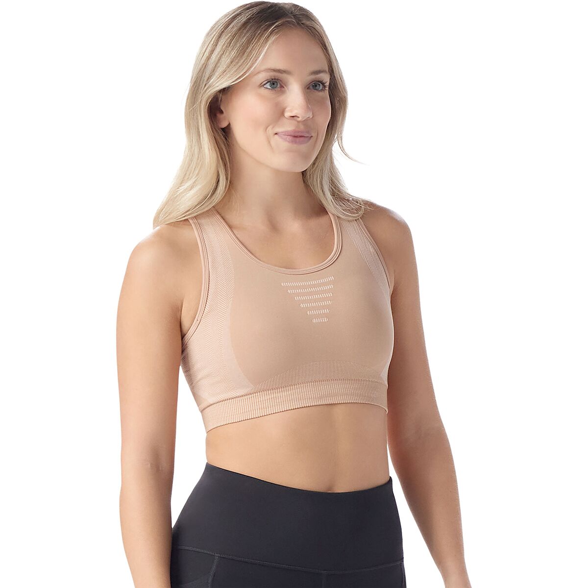 Image of Smartwool Intraknit Racerback Bra - Women's Pink Sugar Heather, XS
