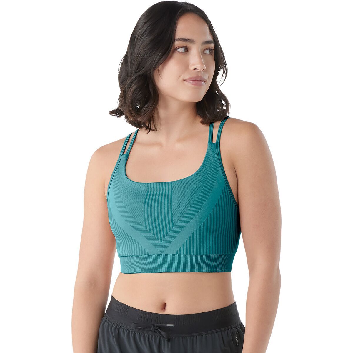 Smartwool Intraknit Strappy Bra - Women's Emerald Green Heather, XS