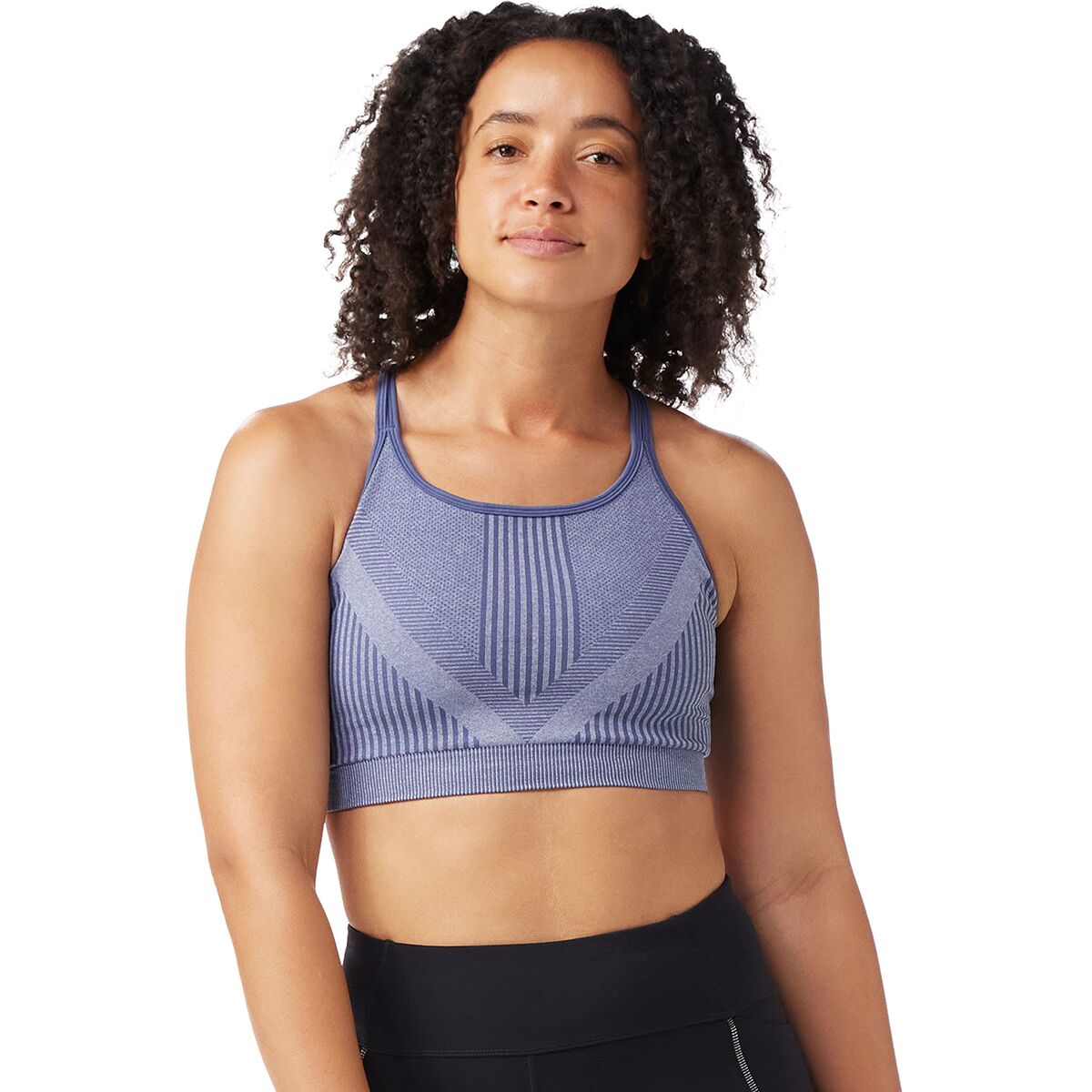 Image of Smartwool Intraknit Strappy Bra - Women's Nightfall Blue Heather, S