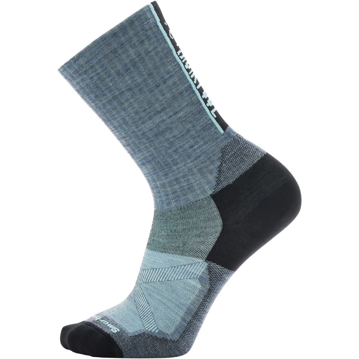 Smartwool Bike Zero Cushion Ribbed Crew Socks Pewter Blue, L