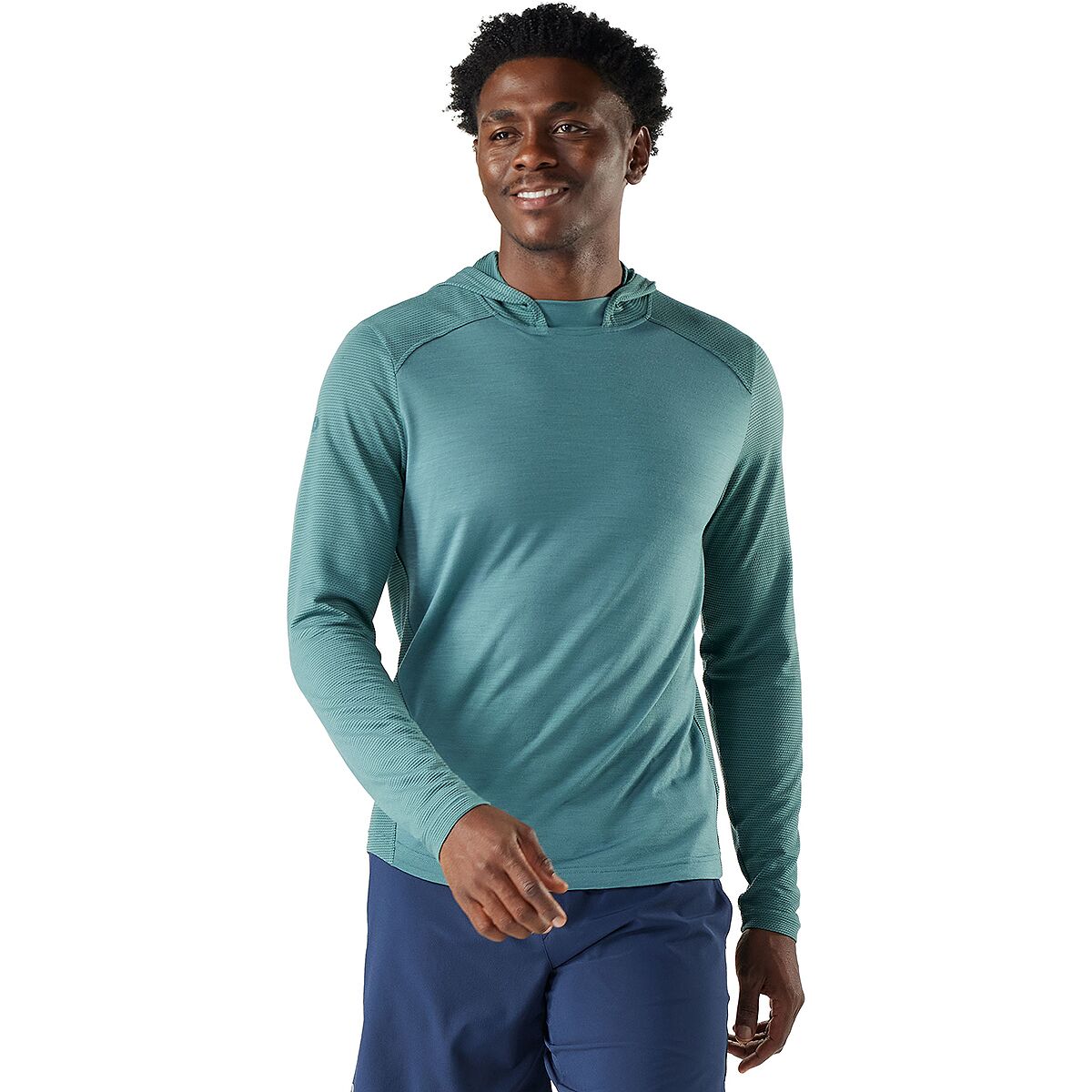 Image of Smartwool Active Mesh Hoodie - Men's Dusty Teal, L
