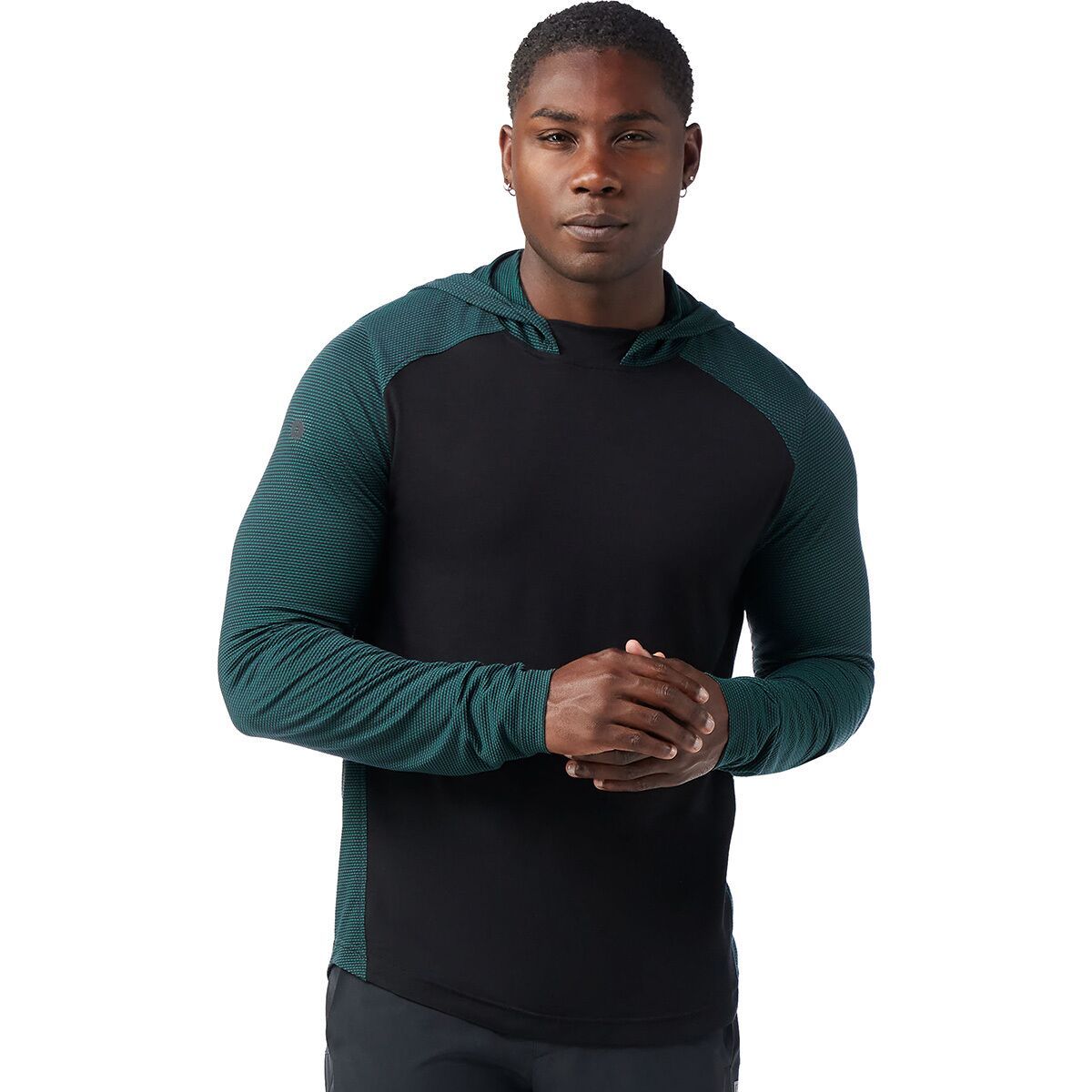 Image of Smartwool Active Mesh Hoodie - Men's Evergreen/Black, S