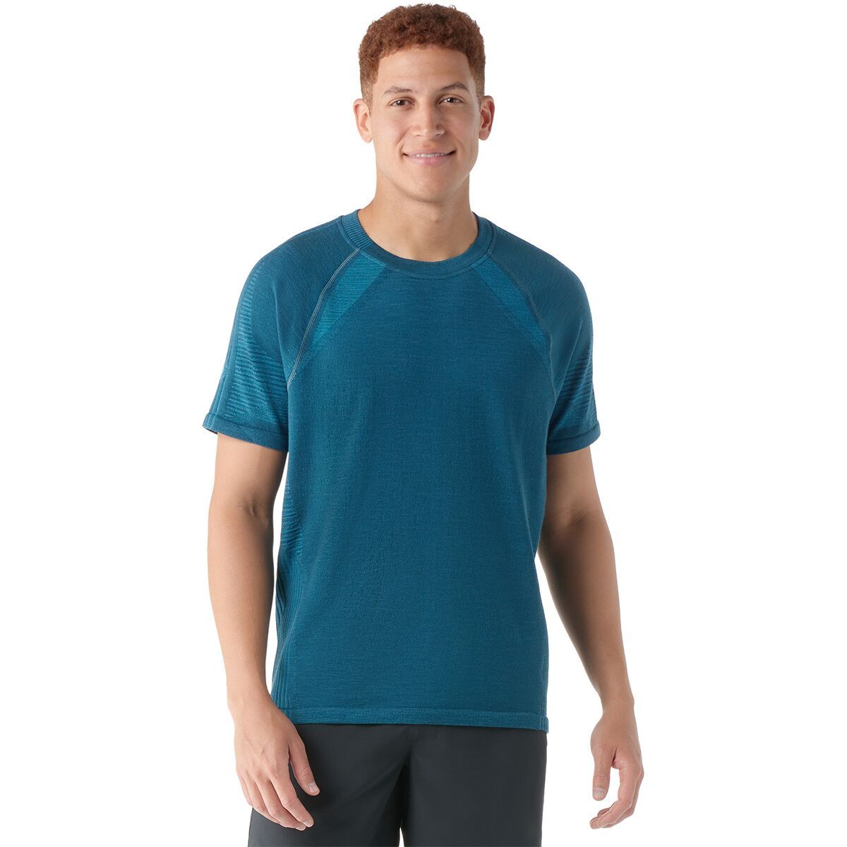 Smartwool Intraknit Active Seamless Short-Sleeve Top - Men's Twilight Blue/Pool Blue, L
