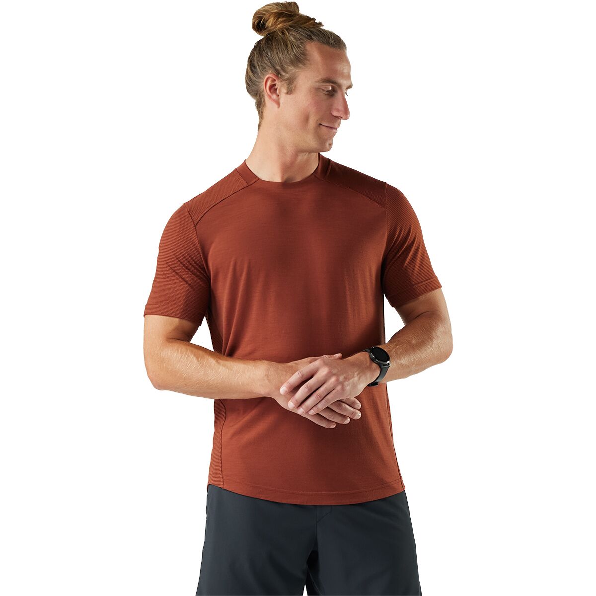 Image of Smartwool Active Mesh Short-Sleeve T-Shirt - Men's Burnt Sienna Heather, XL