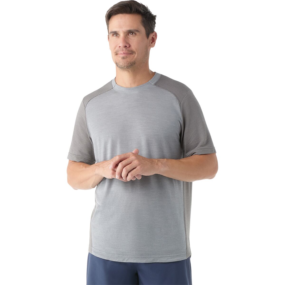 Image of Smartwool Active Mesh Short-Sleeve T-Shirt - Men's Light Gray Heather, S