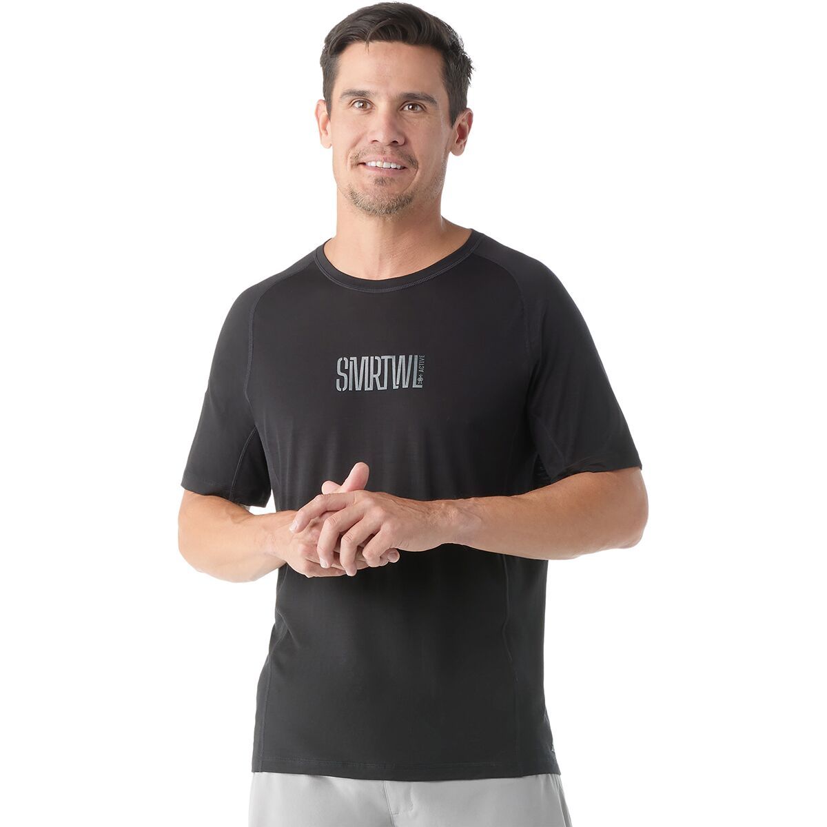 Smartwool Active Ultralite Graphic Short-Sleeve T-Shirt - Men's Black/Charcoal, XL