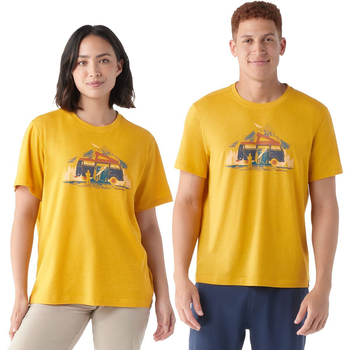 Smartwool River Van Graphic Short-Sleeve T-Shirt Honey Gold, L