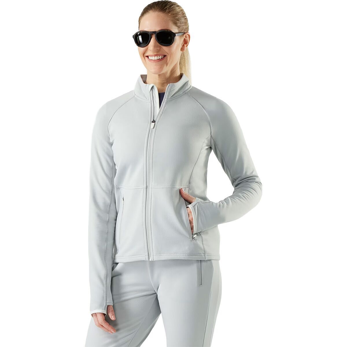 Image of Smartwool Active Fleece Jacket - Women's Storm Gray, L