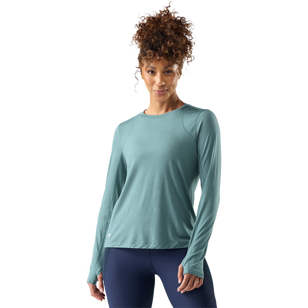 Image of Smartwool Active Long-Sleeve Shirt - Women's Dusty Teal, XL