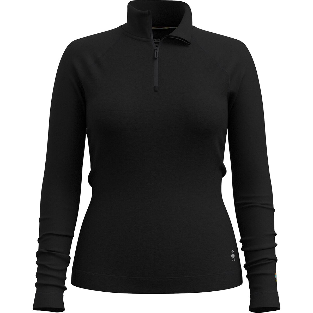 Image of Smartwool Classic Thermal Merino Base Layer 1/4-Zip Top - Women's Black, S