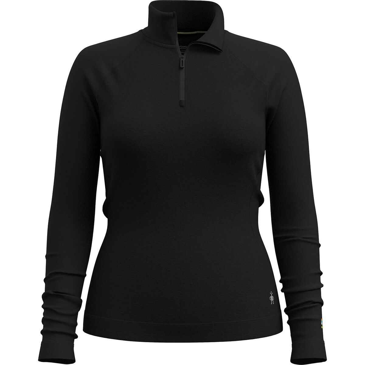 Image of Smartwool Classic Thermal Merino Base Layer 1/4-Zip Top - Women's Black, XS