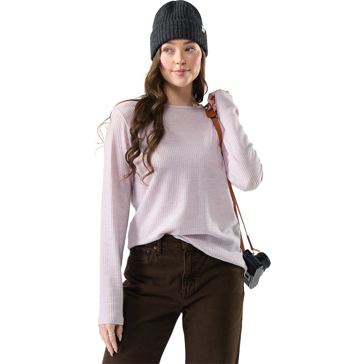 Image of Smartwool Thermal Merino Rib Crew - Women's Icy Lavender Heather, S