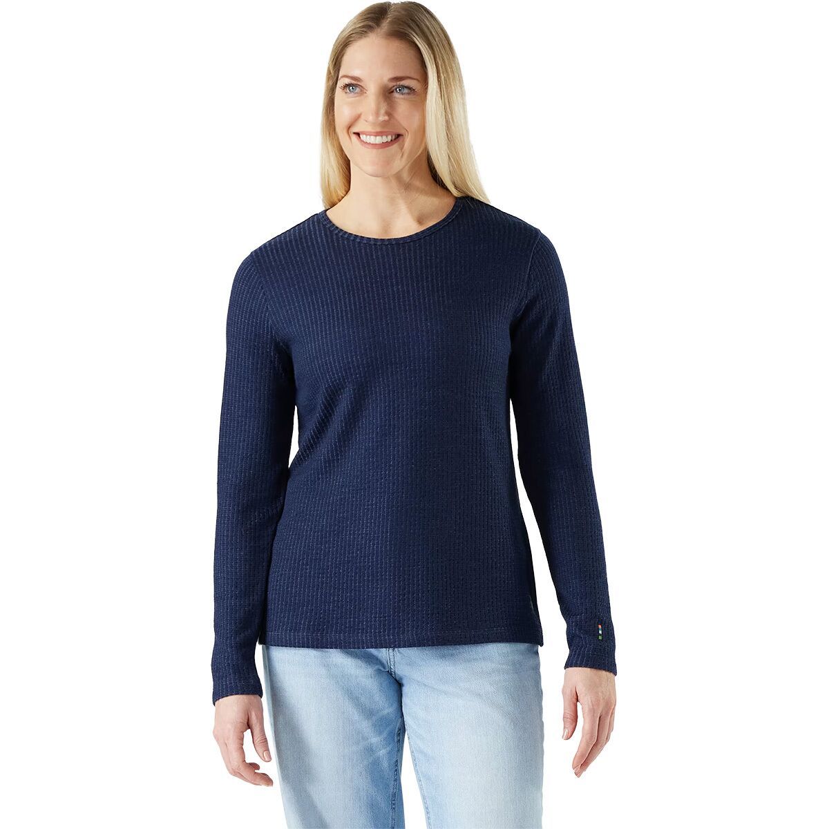 Image of Smartwool Thermal Merino Rib Crew - Women's Nightfall Blue/Deep Navy, XS